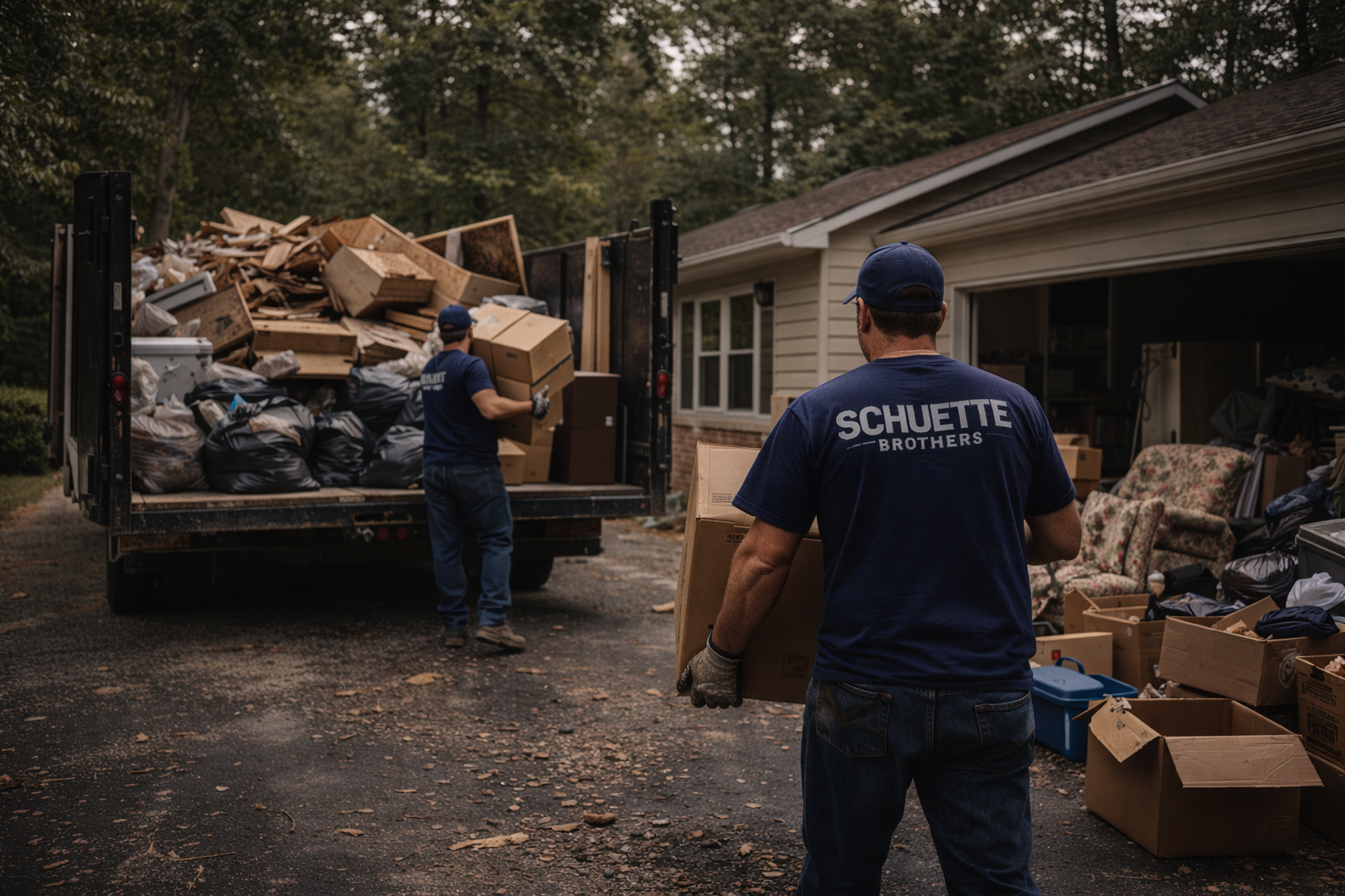 Property cleanout in progress